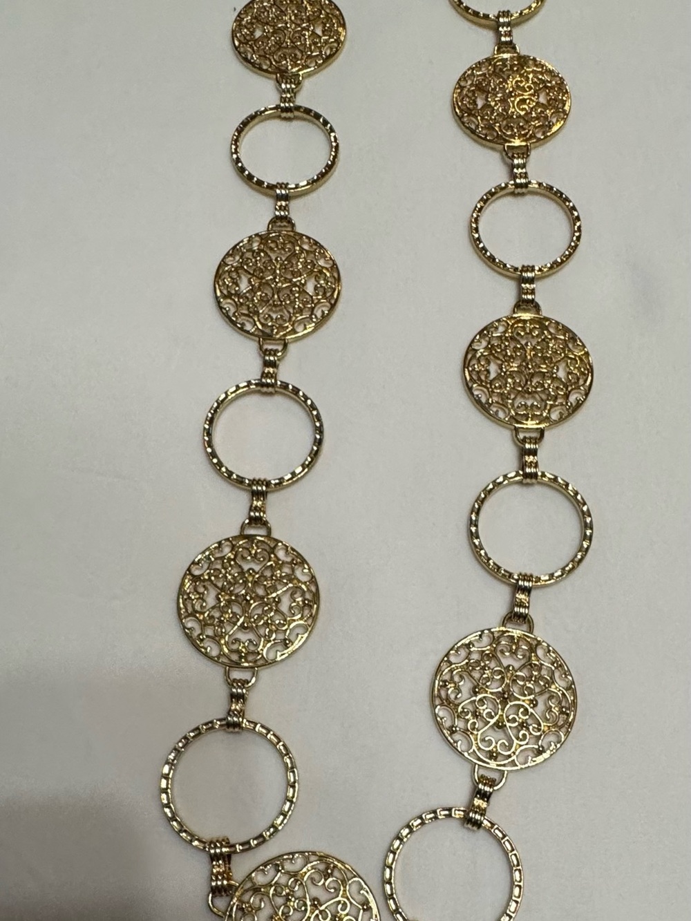 Vintage St John Knits Gold Medallion Chain Belt